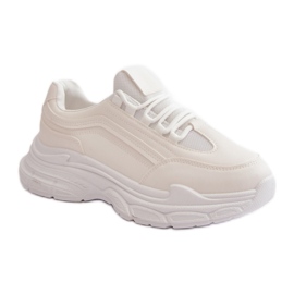 Zapatillas Deportivas Con Suela Gruesa, Blancas blanco