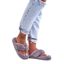 Chanclas de Pelo Mujer Gris