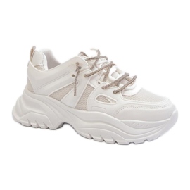Zapatos deportivos de plataforma blancos