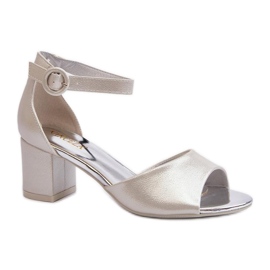 Sandalias de tacón de mujer Vinceza Plata gris
