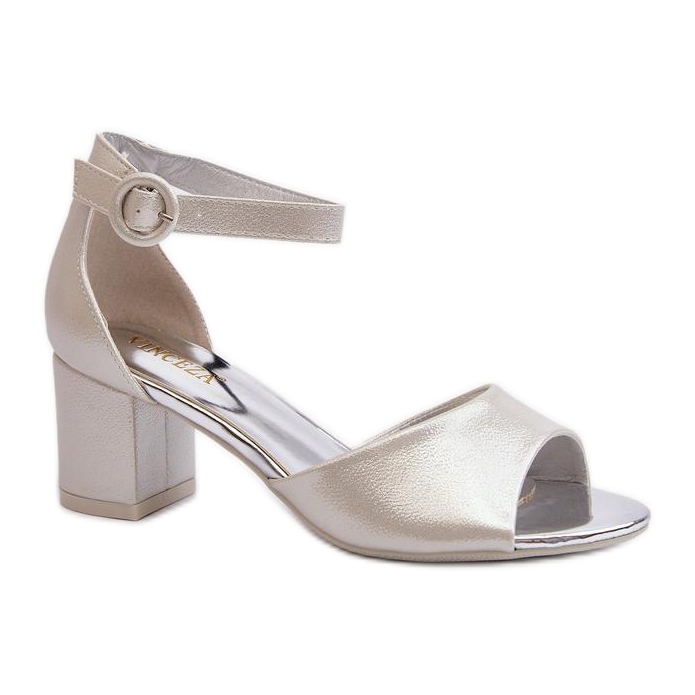 Sandalias de tacón de mujer Vinceza Plata gris