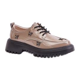 Zapatos de mujer con adornos en Beige Oscuro