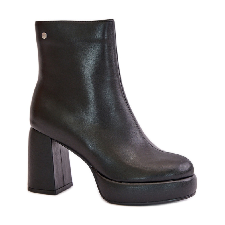 GOE Botines de tacón con plataforma negro