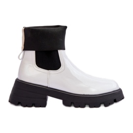Step in style Botas Chelsea Modelo Pavo DES925M Blanco Lakier - Paso con estilo