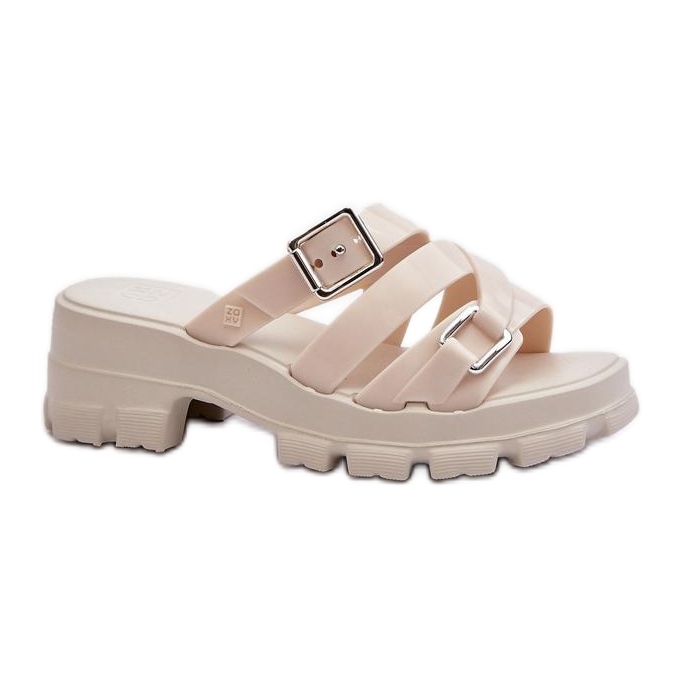 Chanclas de tacón mujer Zaxy Beige Claro Chanclas de tacón mujer Zaxy Beige Claro