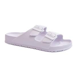 Chanclas de mujer con hebillas Blancas blanco