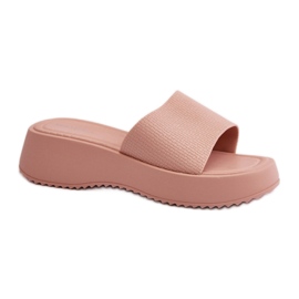 Pantuflas plataforma mujer Rosa rosado