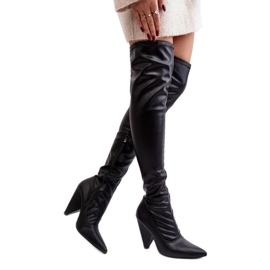 Botas de tacón por encima de la rodilla Negro