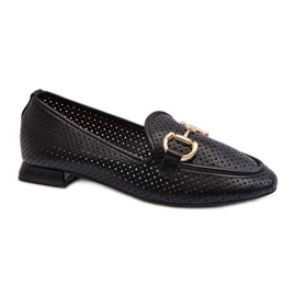 Mocasines de mujer con decoración Negra. negro Mocasines de mujer con decoración Negra. negro