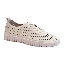 Deportivas de mujer con estampado calado Beige