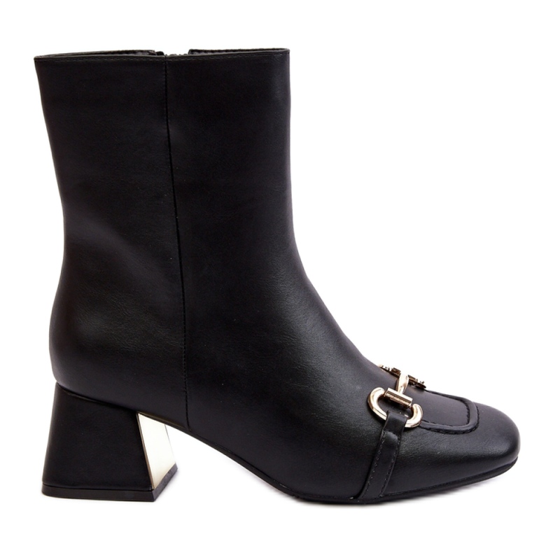 Botines de tacón con decoración Negra negro Botines de tacón con decoración Negra negro