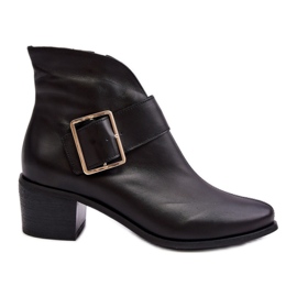 Botines mujer tacón bajo Negro