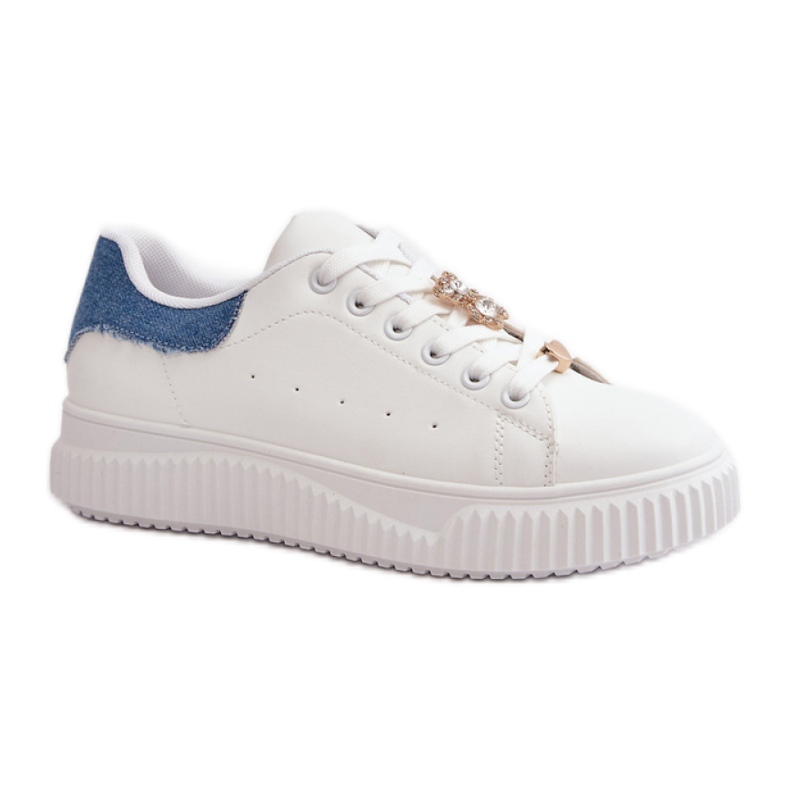 Zapatillas de mujer con pins Blanco/Azul