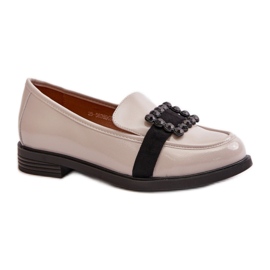 Mocasines de charol con decoración Vinceza Grey gris