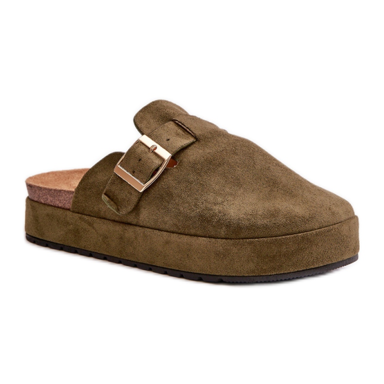 Zapatillas de mujer con plataforma Verde. Zapatillas de mujer con plataforma Verde.