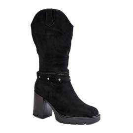 Jezzi Botas media caña mujer Negro Jezzi Botas media caña mujer Negro