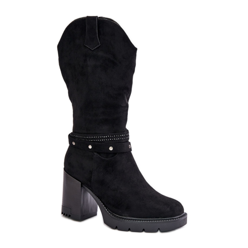 Jezzi Botas media caña mujer Negro
