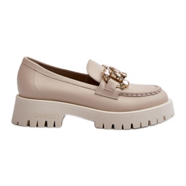 Elegantes mocasines de mujer Chebello Beige