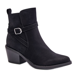 Botas cowboy negras de tacón negro