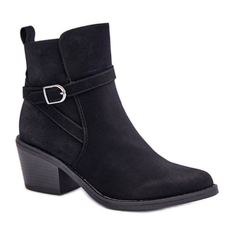 Botas cowboy negras de tacón negro