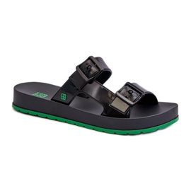 Chanclas planas de mujer Zaxy Negro