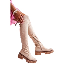 Step in style Botas Modelo Cheera UK105P Beige Claro - Paso con estilo