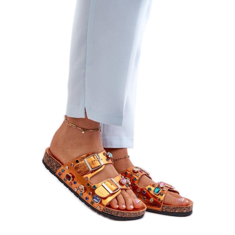 Step in style Sandalia Chanclas Modelo S.Barski MY121 Naranja - Pisa con estilo