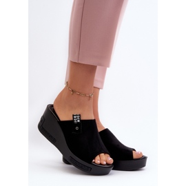 Step in style Sandalia Chanclas Modelo Vleni 58291 Negro - Pisa con estilo