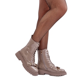Step in style Botas Modelo S.Barski MR870-67 Beige Lakier - Paso con estilo