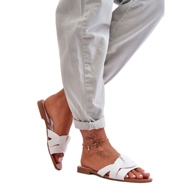 Step in style Sandalia Chanclas Modelo Aversa W-112 Blanco - Pisa con estilo