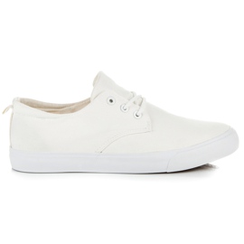 L&H Deportivas blancas con cordones blanco