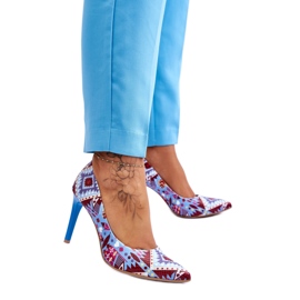 Step in style Tacones Modelo Lewski Shoes 2659 Azul/Rojo - Pisa con estilo multicolor