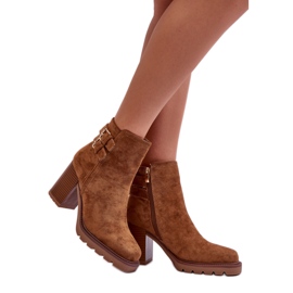 Step in style Botas Modelo Makeline H8-526 Ante Marrón - Paso con estilo