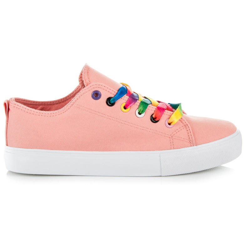 L&H Deportivas con cordones de colores rosa