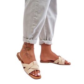 Step in style Sandalia Chanclas Modelo Aversa W-112 Beige - Pisa con estilo