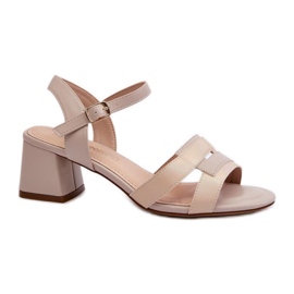 Step in style Sandalias Modelo Sergio Leone SK894 Beige - Pisa con estilo