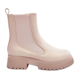 Step in style Botas Chelsea Modelo Isminna BM67 Beige - Paso con estilo