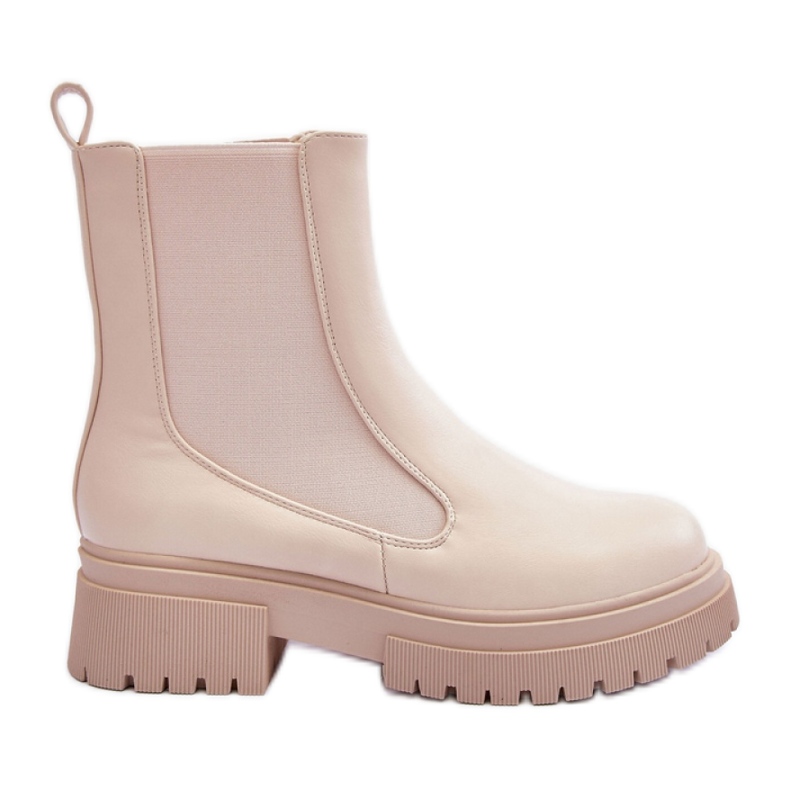 Step in style Botas Chelsea Modelo Isminna BM67 Beige - Paso con estilo