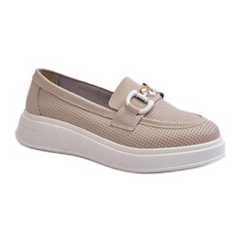 Step in style Mocasines Modelo S.Barski LR720 Beige - Paso con estilo