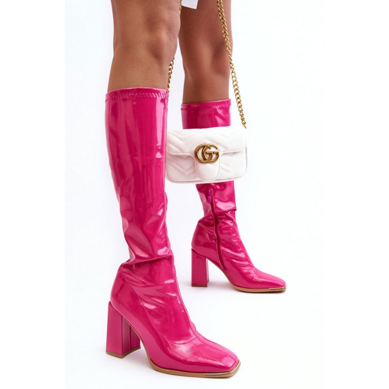 Step in style Botas Modelo Mlokva RB152P Barniz Fucsia - Paso con estilo rosado