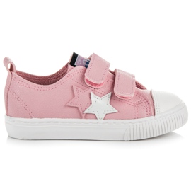 L&H Cierres de velcro con eco piel. rosado