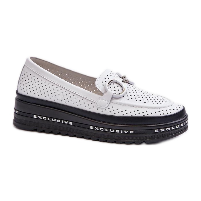 Step in style Mocasines Modelo S.Barski LR750 Blanco - Paso con estilo