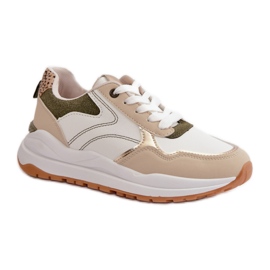 Step in style Zapatillas Deportivas Modelo Issatta C2157 Beige/Verde - Pisa con estilo