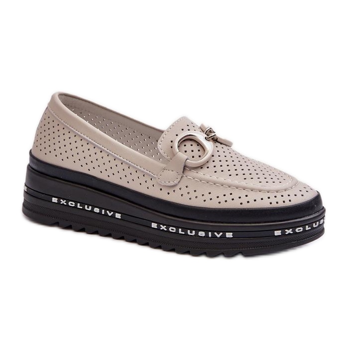 Step in style Mocasines Modelo S.Barski LR750 Beige - Paso con estilo