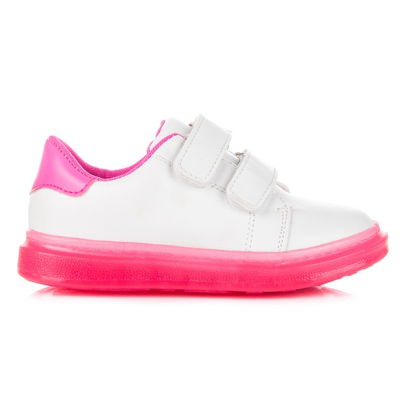 Zapatillas con plataforma rosa blanco