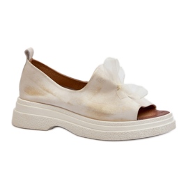 Step in style Sandalias Modelo Zazoo 2939 Oro Cepillado - Pisa con estilo blanco
