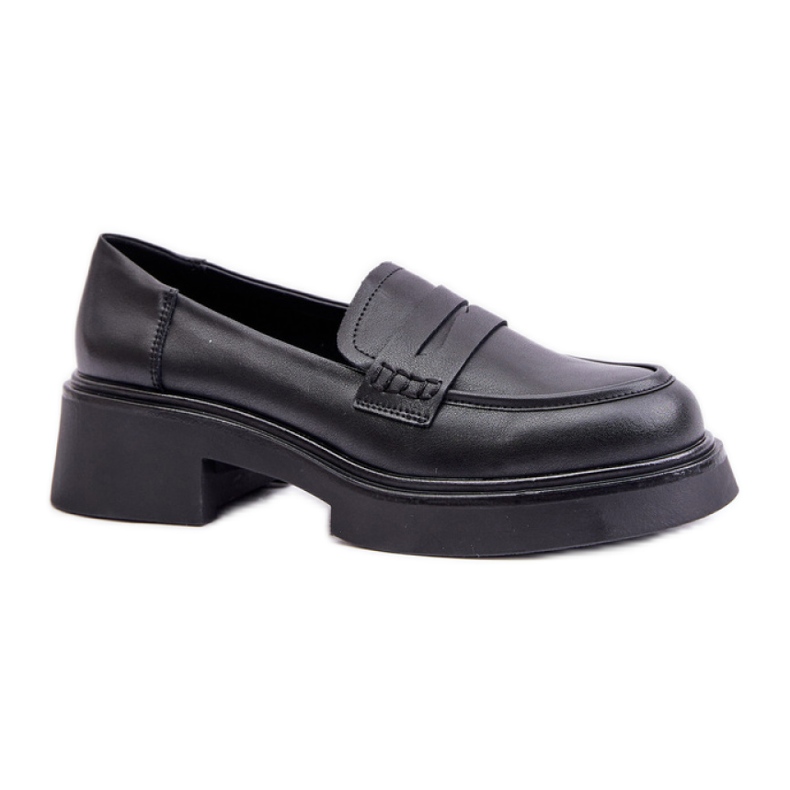 Mocasines de mujer D&amp;A fabricados en piel natural Negro