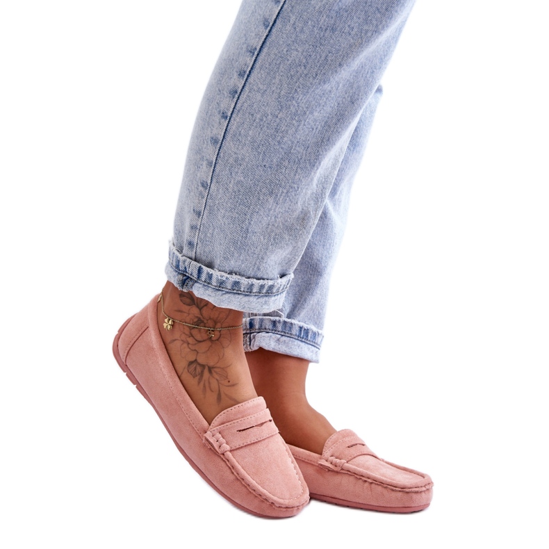 Mocasines clásicos de mujer Rosa Claro rosado