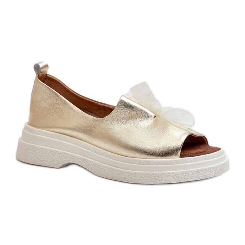 Sandalias mujer Zazoo Gold de piel natural dorado