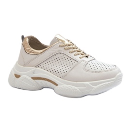 Zapatillas ligeras de mujer BLANCO/Oro